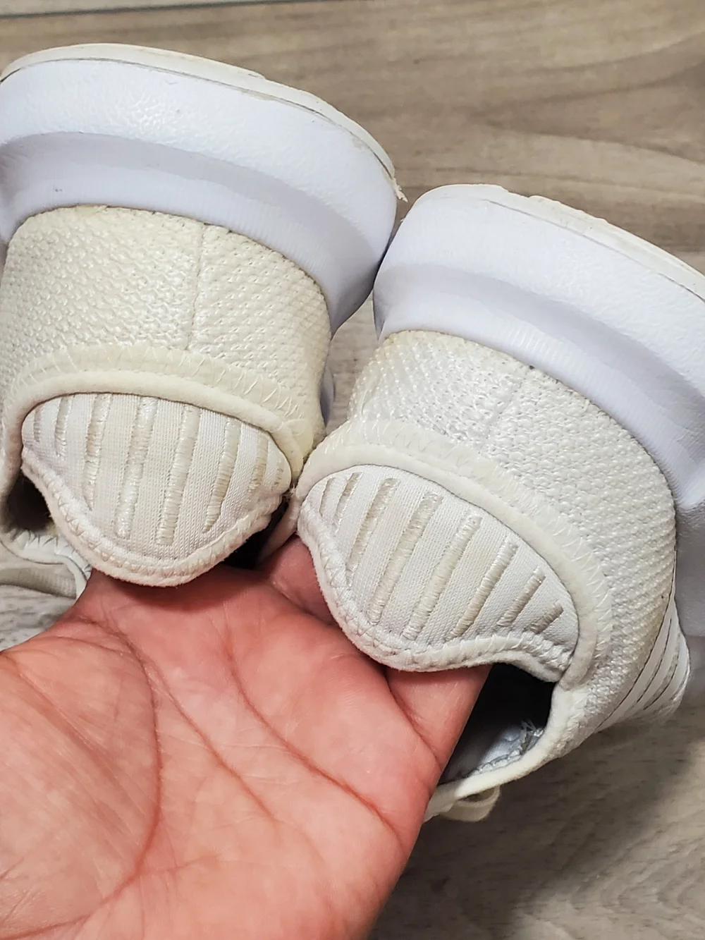 adidas Off-White Knit Lace-Up Sneakers